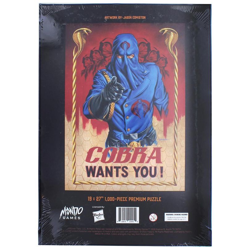Mondo GI Joe Cobra Wants You! 1000 Piece Jigsaw Puzzle