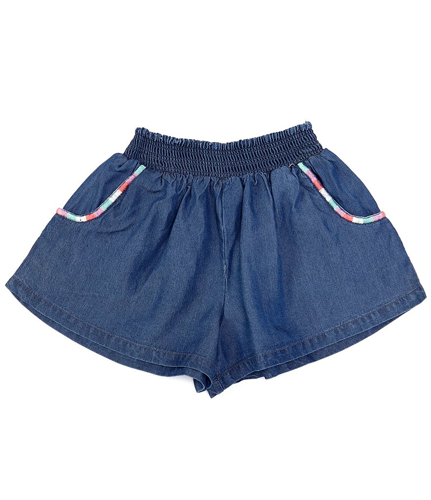 Peek Little/Big Girls 2T-12 Embroidered-Pocket Shorts
