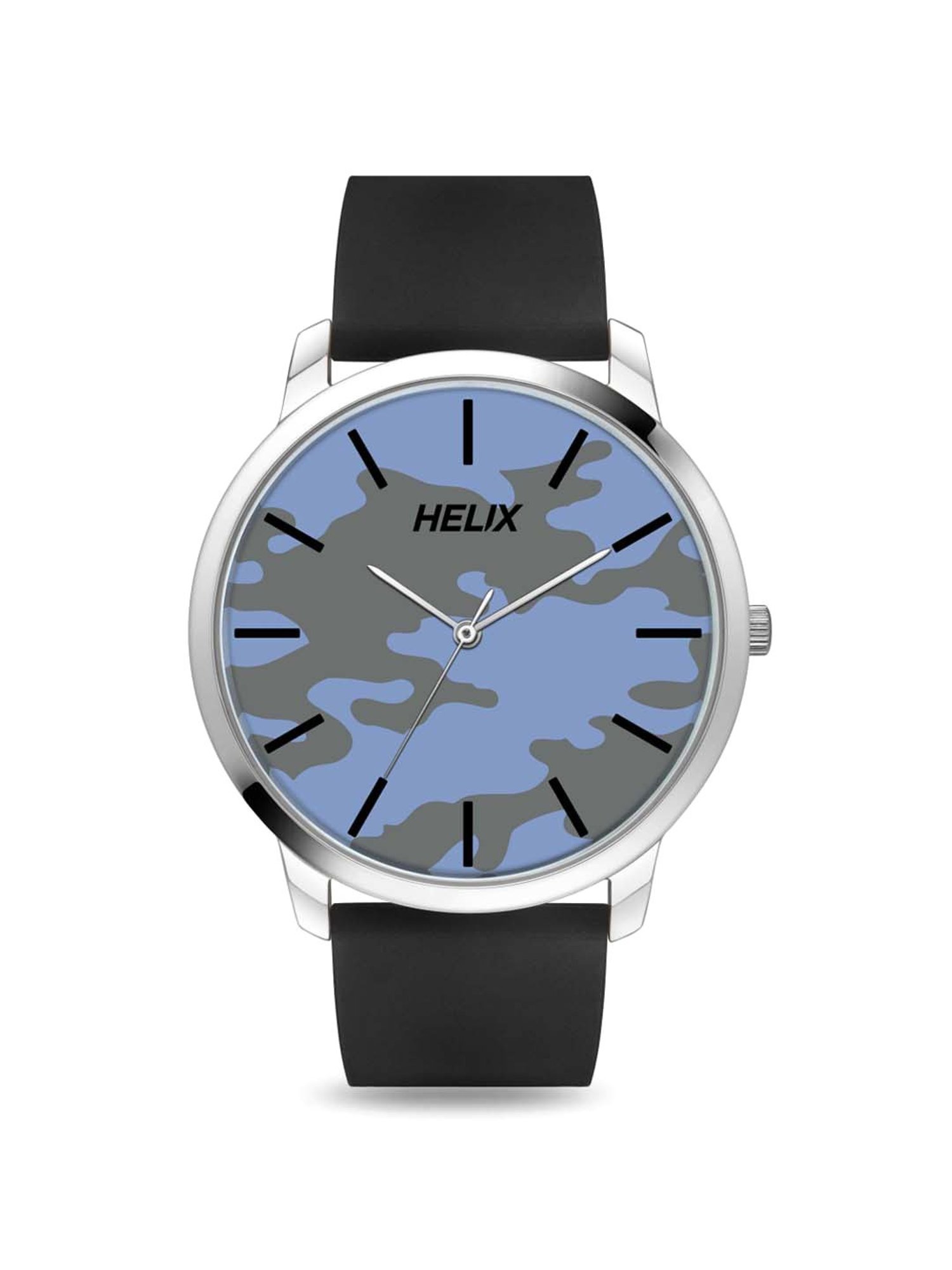 Helix By Timex Blue Round Dial Analog Silicone Men Watch - TW039HG17