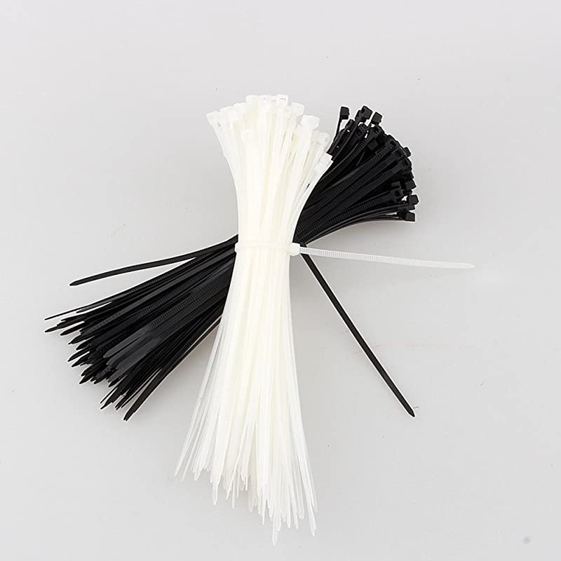 inches 30 lb Test Heavy Duty Nylon Cable Ties100 PCS Zip Ties 25mm200mm White