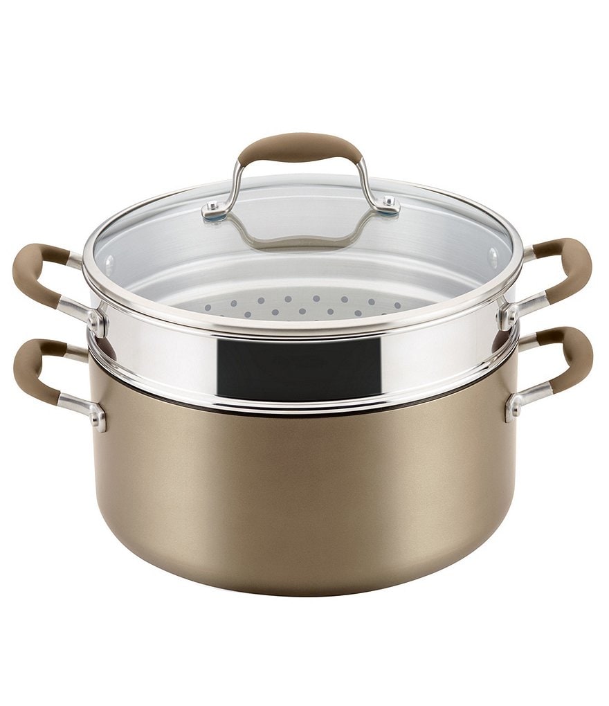 Anolon Advanced Home Hard-Anodized Nonstick Wide Stockpot with Multi-Function Insert