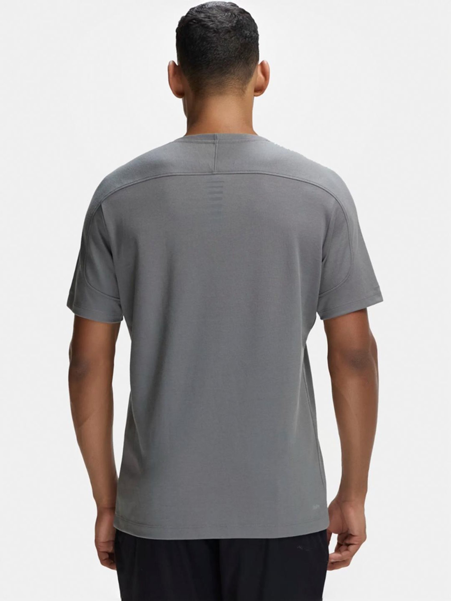 Jockey MV01 Grey Super Combed Cotton Half Sleeves T-Shirt with Stay Fresh Treatment