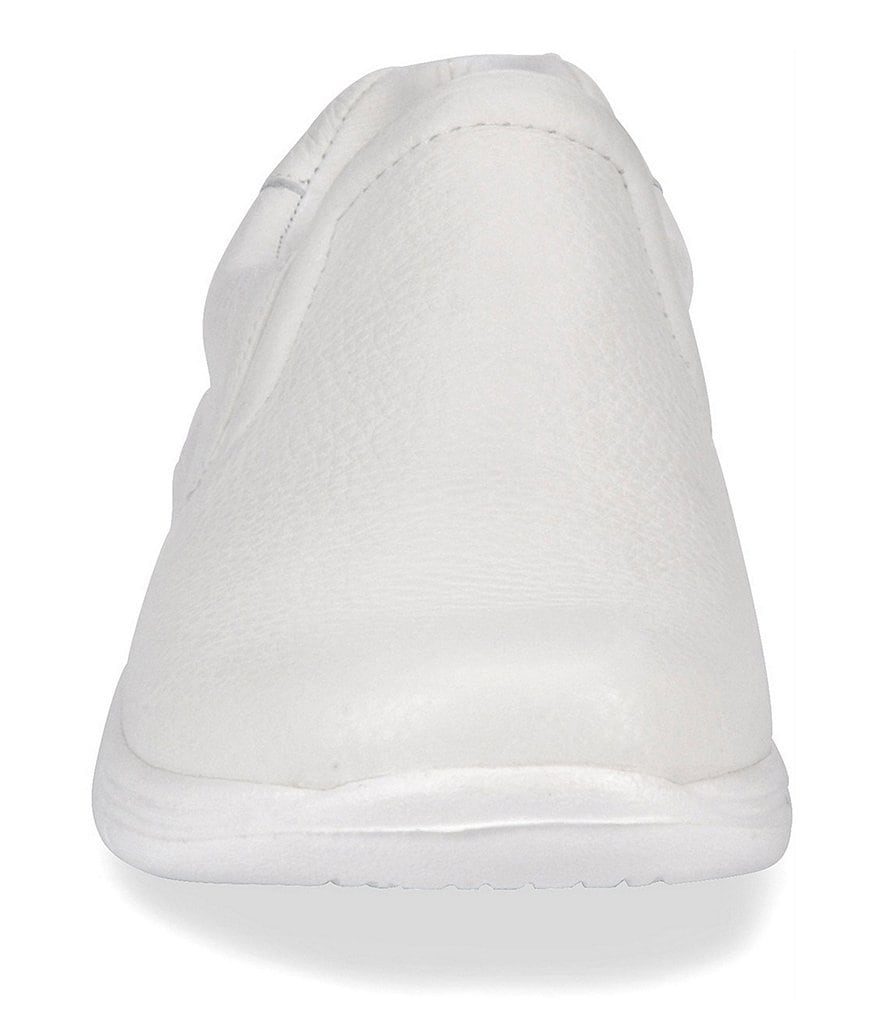 Nurse Mates Dove Leather Slip-Ons