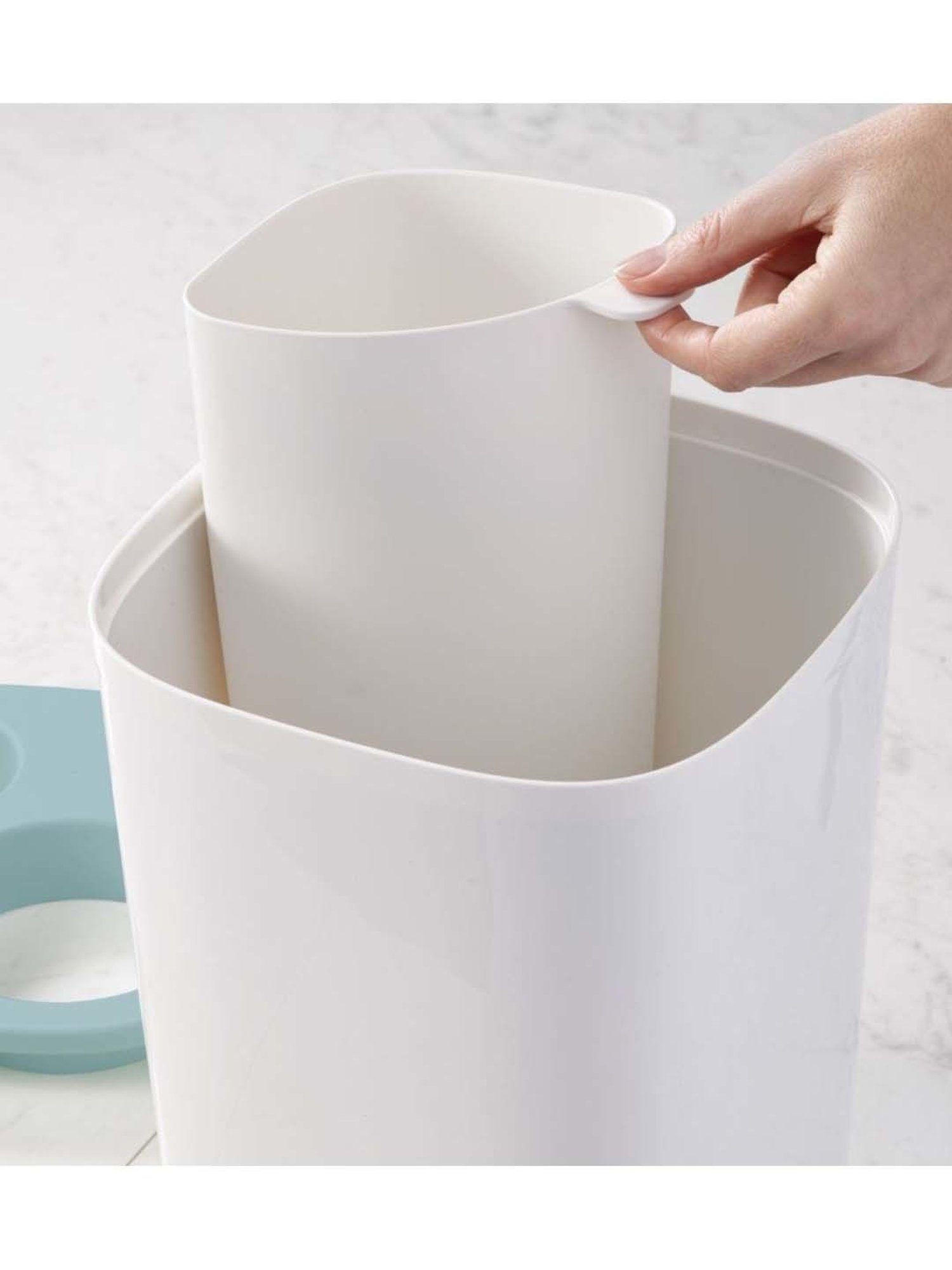 Joseph Joseph Split Light Blue Plastic Waste & Recycling Bin (8 L)