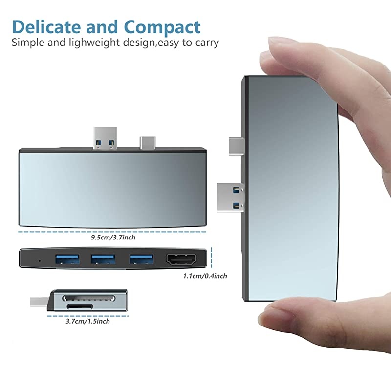 Version Surface Pro 4Pro 5Pro 6 Docking Station Hub with 4K HDMI Port+3 Port USB 30+SDTFMicro SD Card Reader Converter Combo Adaptor for Microsoft Surface Pro 6 Pro 5 Pro 4