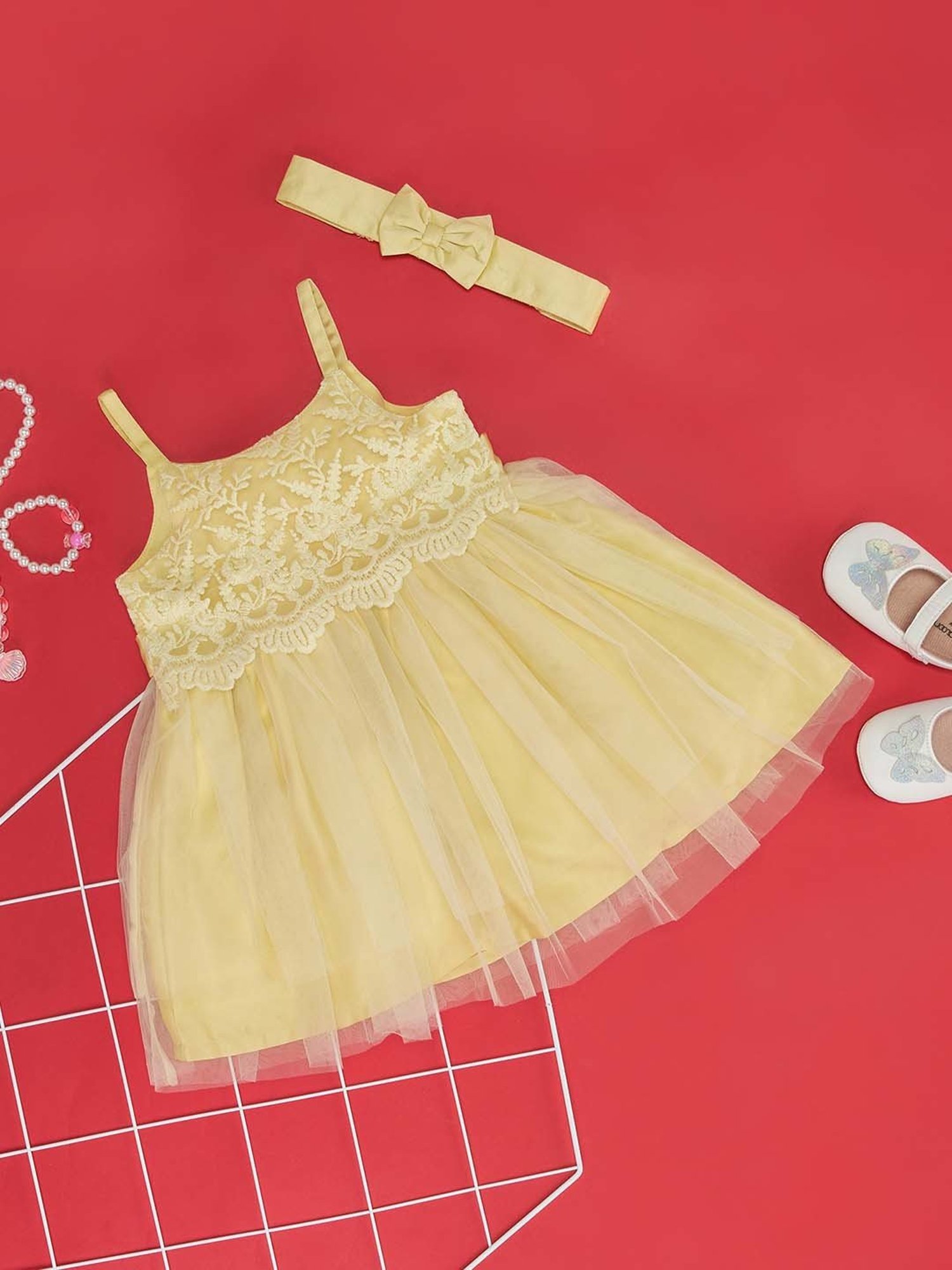 Pink Chick Kids Navy Solid Party Gowns