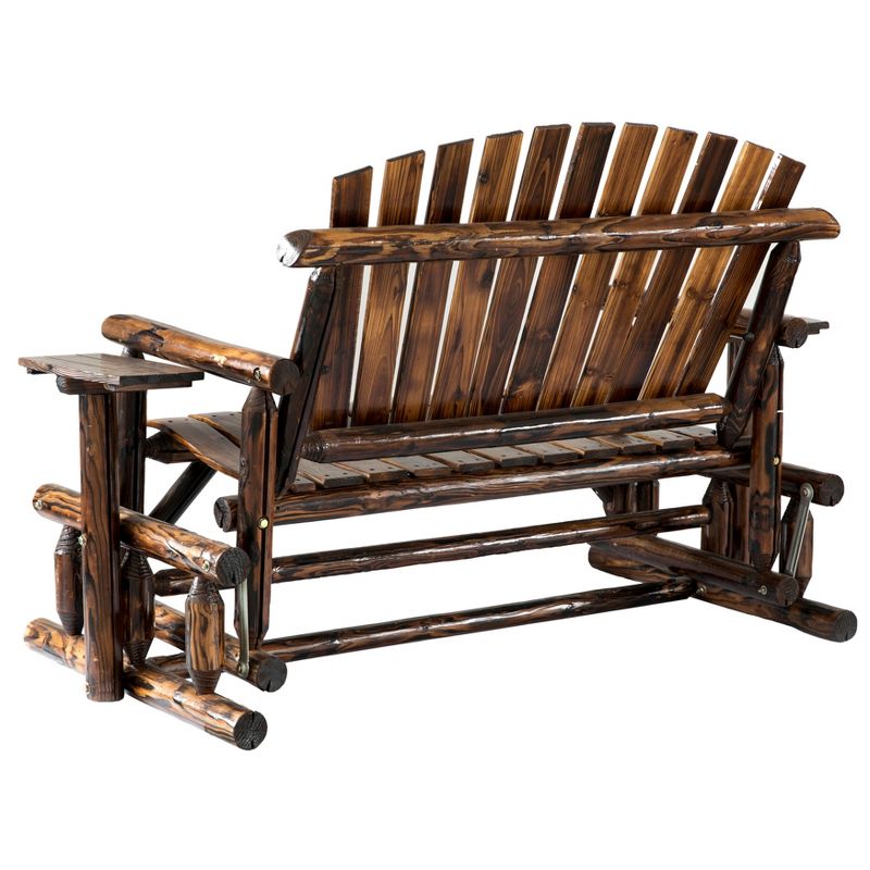 Wood Outdoor Bench in Natural Brown-Pemberly Row