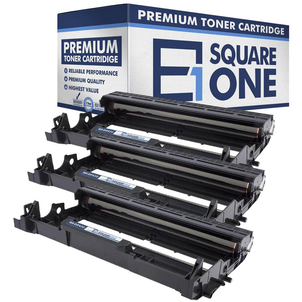eSquareOne Compatible Drum Unit Replacement for Brother DR420 (Black, 3-Pack)