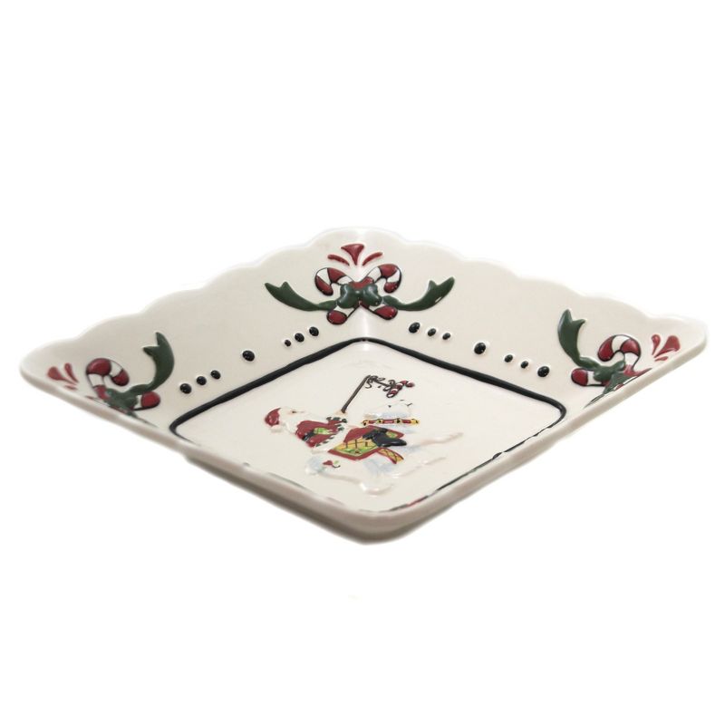 Tabletop 10.25" Santa With Polar Bear Dish Christmas Party  Bowl Cosmos Gifts Corp.  -  Serving Bowls