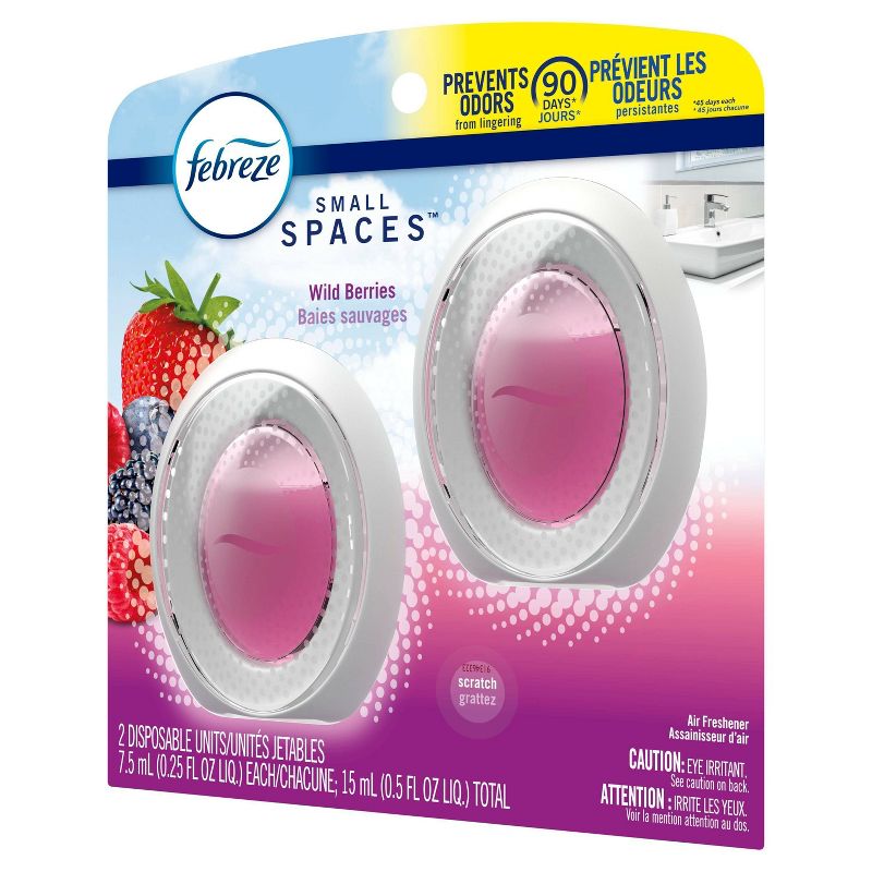 Febreze Odor-Eliminating Small Spaces Air Freshener - Wild Berries - 2ct