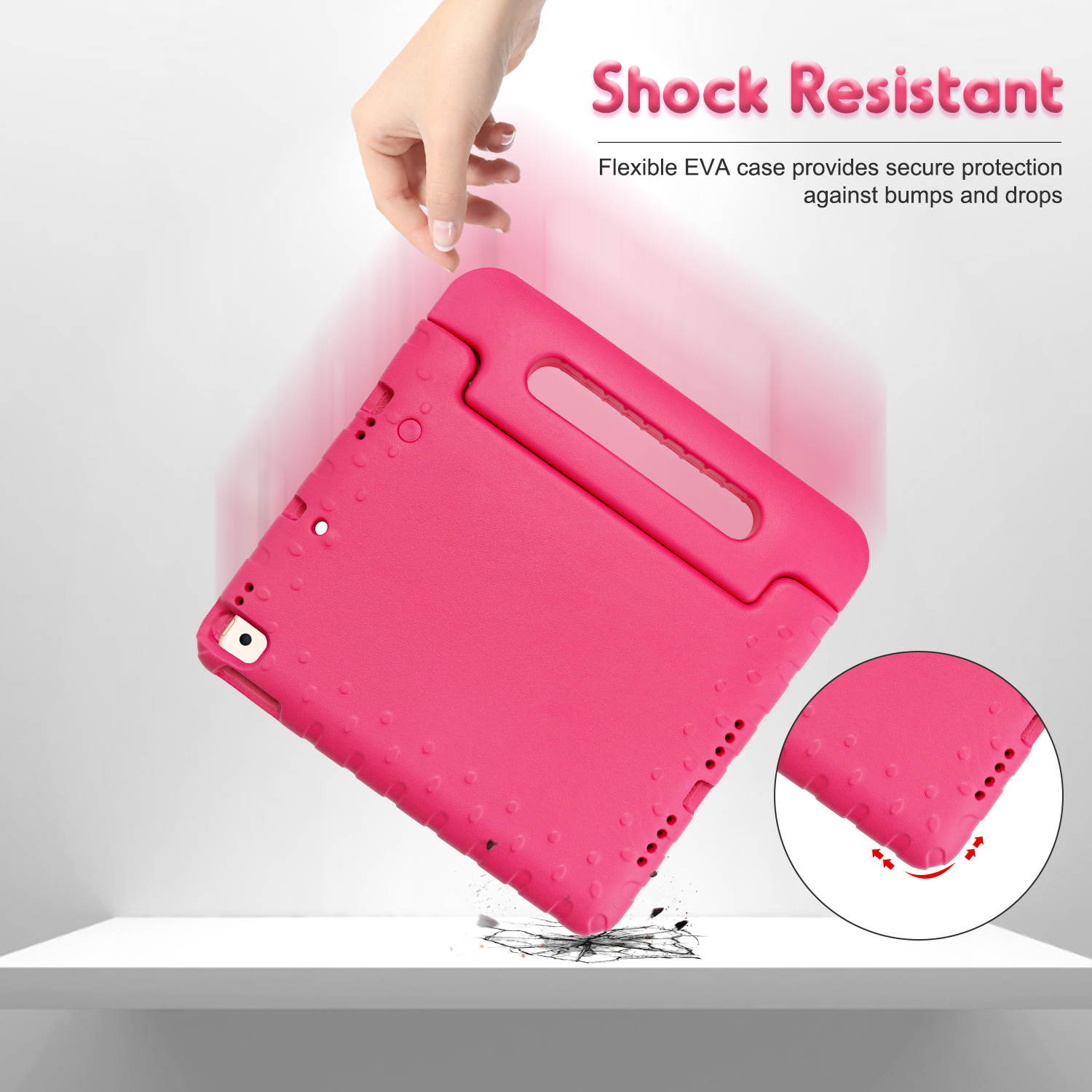 Donwell For iPad Air 4 10.9 inch 2020/iPad Pro 11 inch 2018 Stand Case Cover Kids Folding Handle Shockproof Foam Lightweight Flexible kickstand ,Full Body Rugged Boys Girls EVA Cover