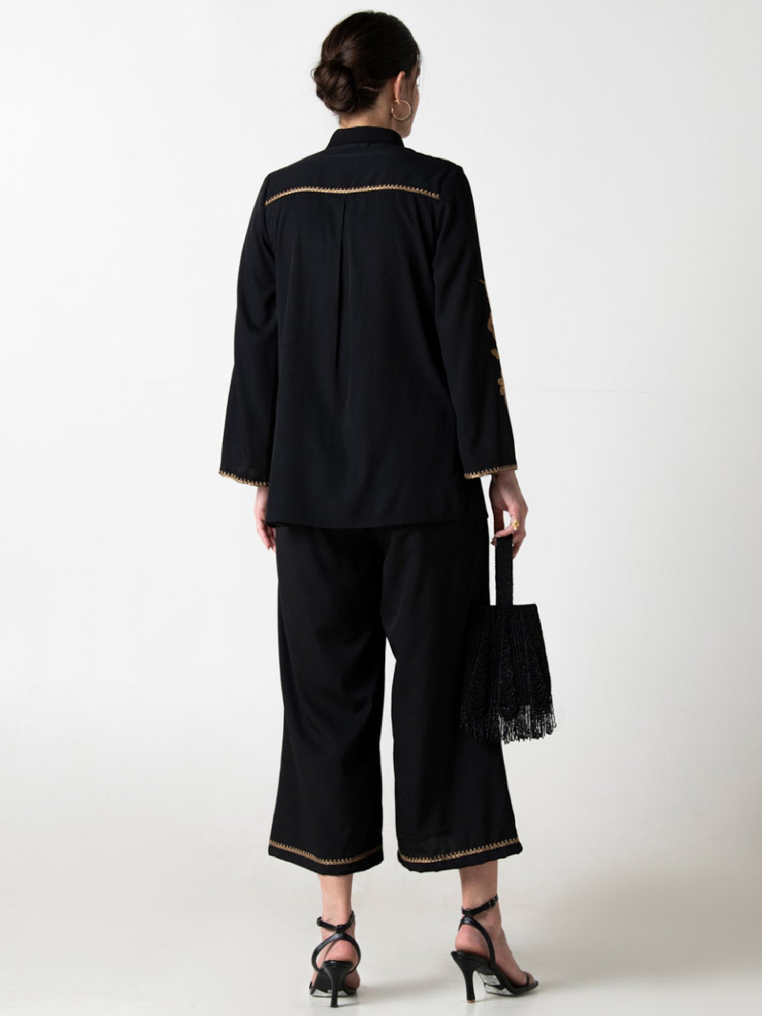 Melon by PlusS Blue Printed Shirt Pant Set