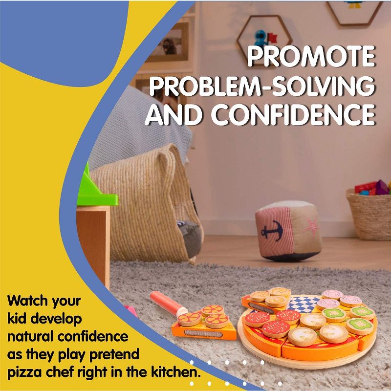 Melissa & Doug Stir and Serve Cooking Utensils (7pc) - Stainless Steel and Wood