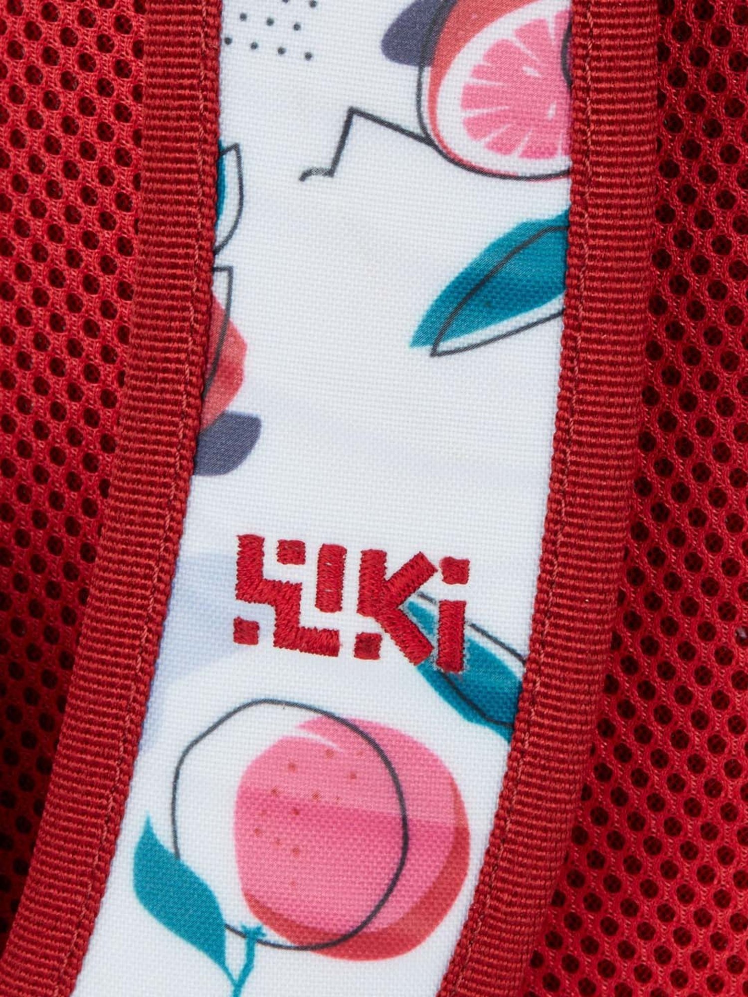 Wiki 21.5 Ltrs Red & White Medium Backpack