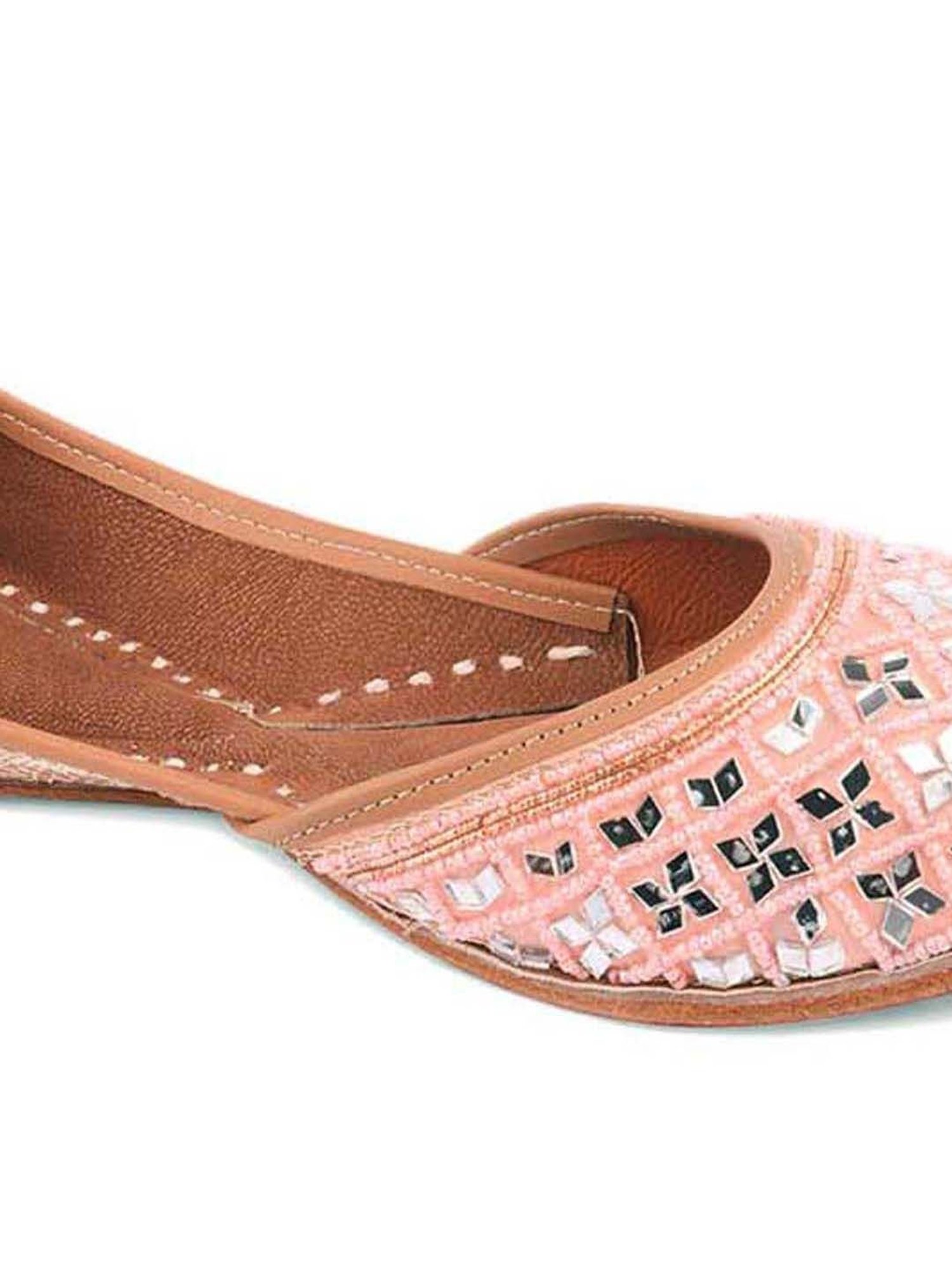 Desi Colour Women's Pink Ethnic Juttis