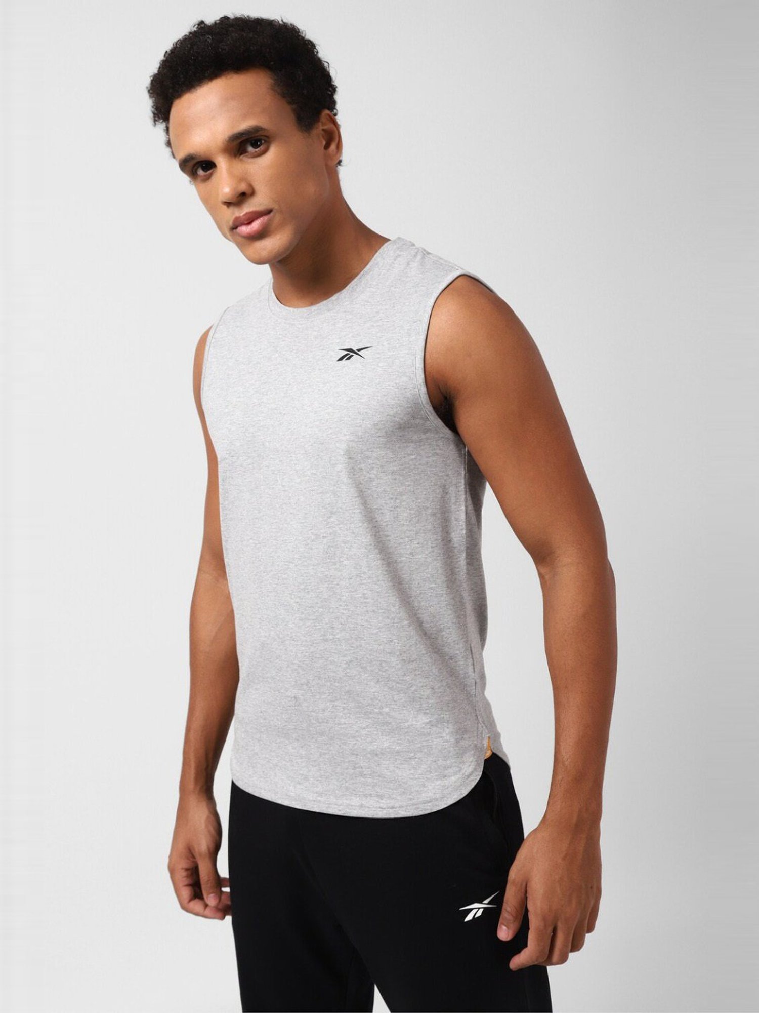 Reebok Grey Regular Fit Tank Tee