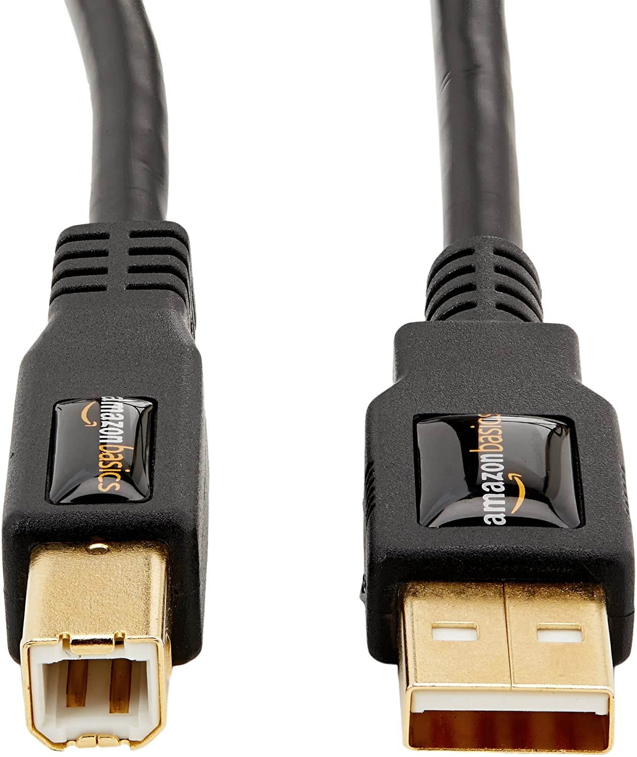 Amazon Basics USB 2.0 Printer Type Cable - A-Male to B-Male - 16 Feet (4.8 Meters)