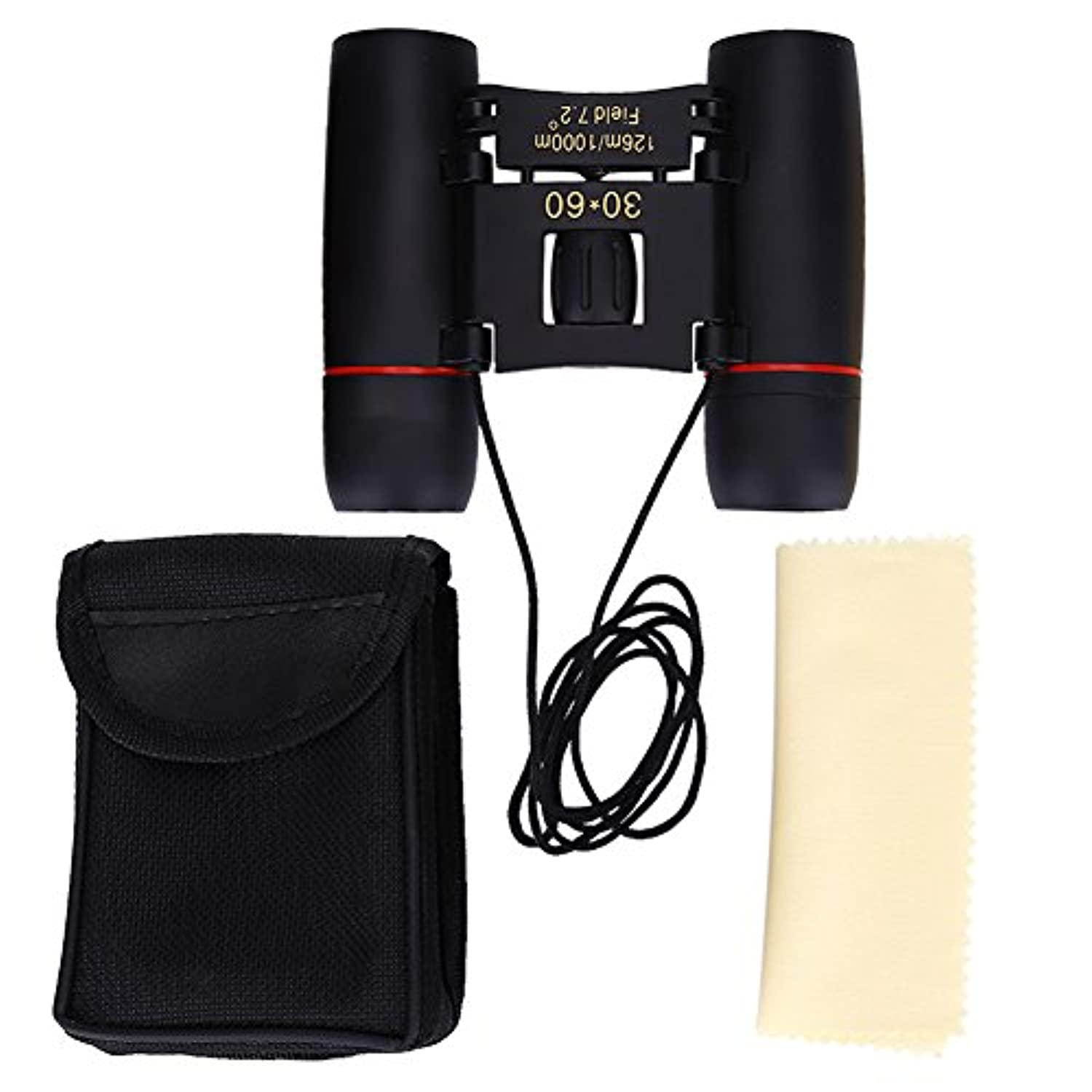30 x 60 portable lightweight metal dual focusing small mini binoculars with bag lanyard binoculars compact for adults kids