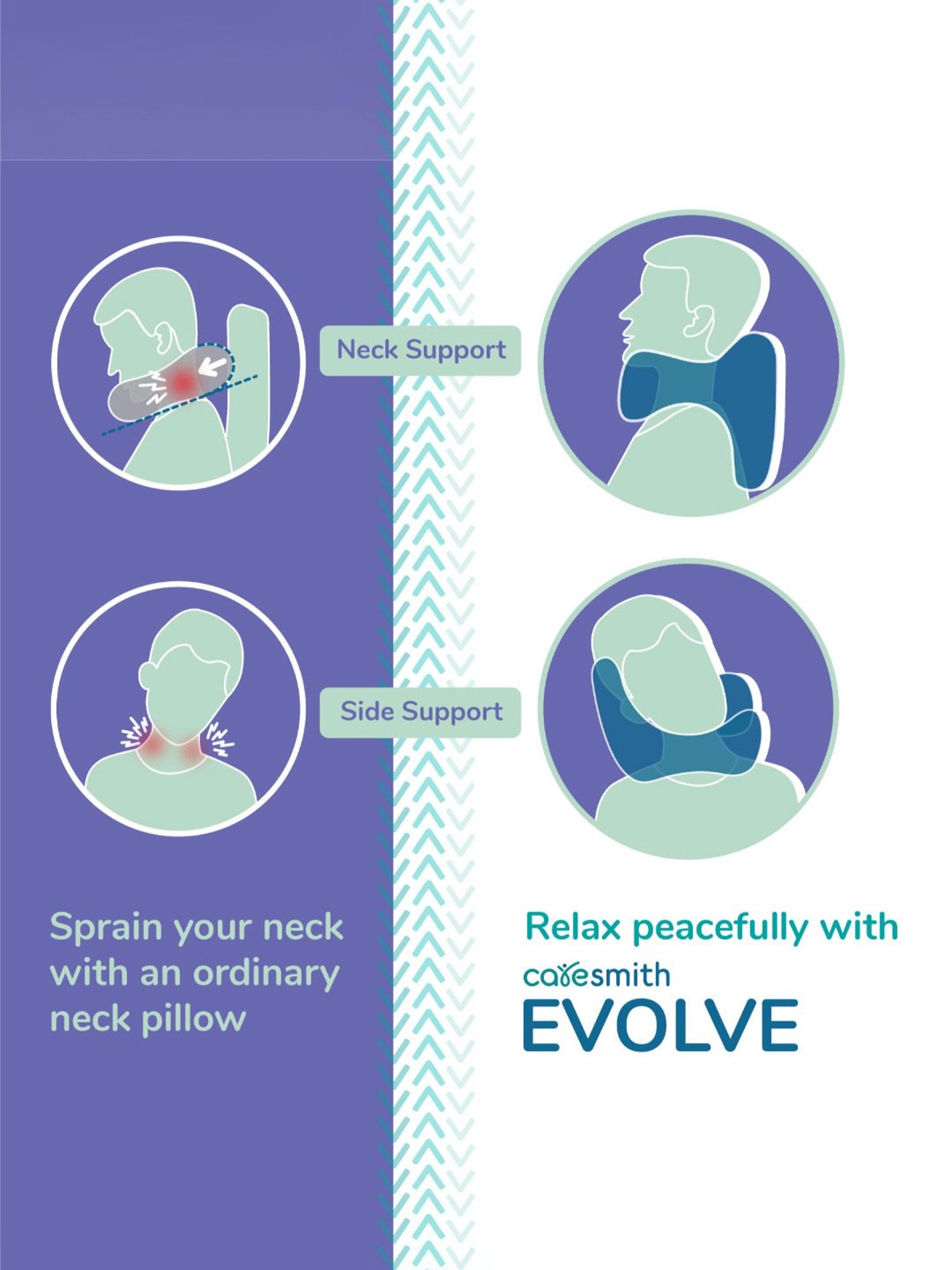 Caresmith Evolve CS111 Travel Pillow (Grey)