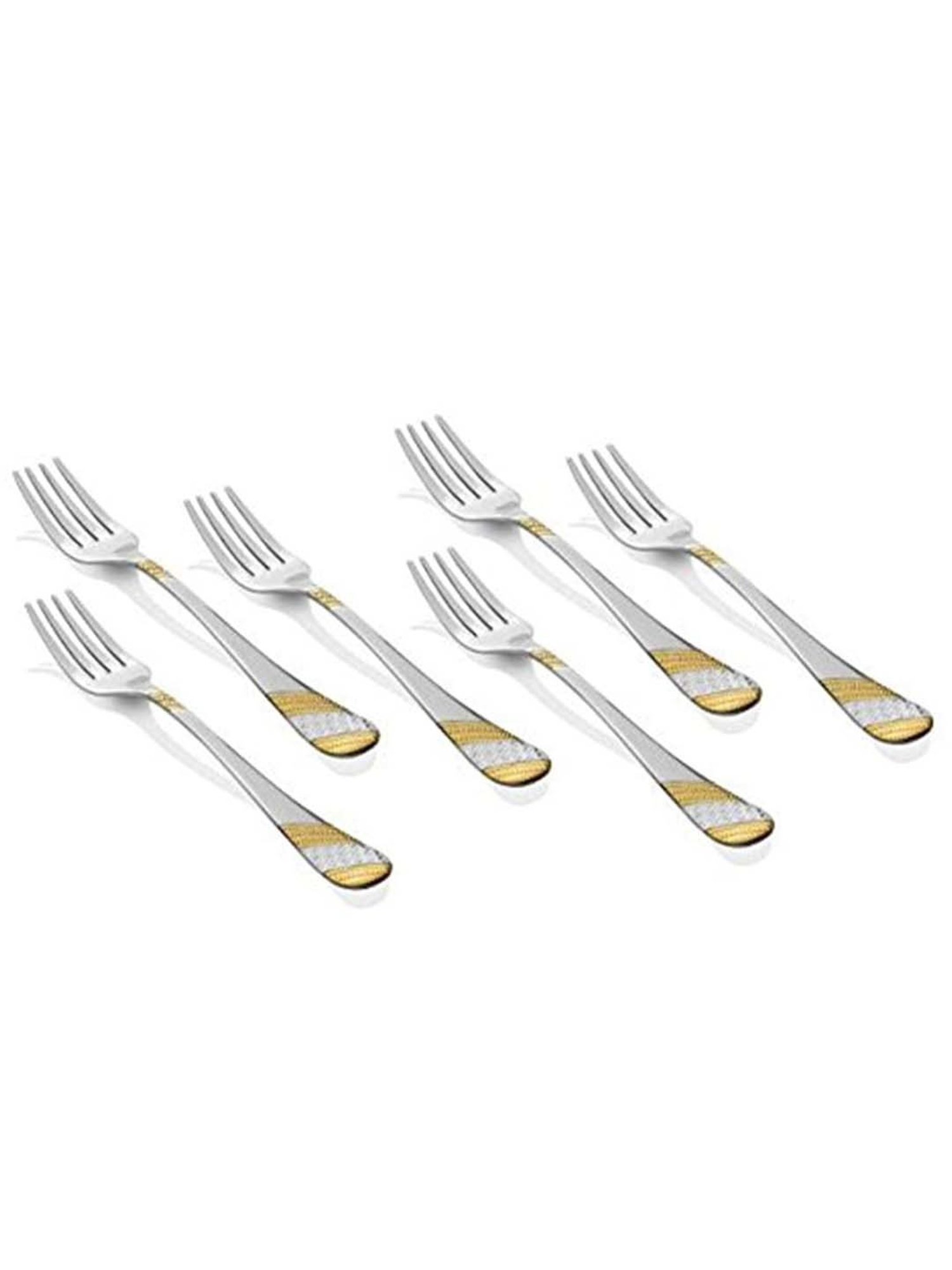 FnS Creta Silver Stainless Steel Dinner Fork - Set of 12