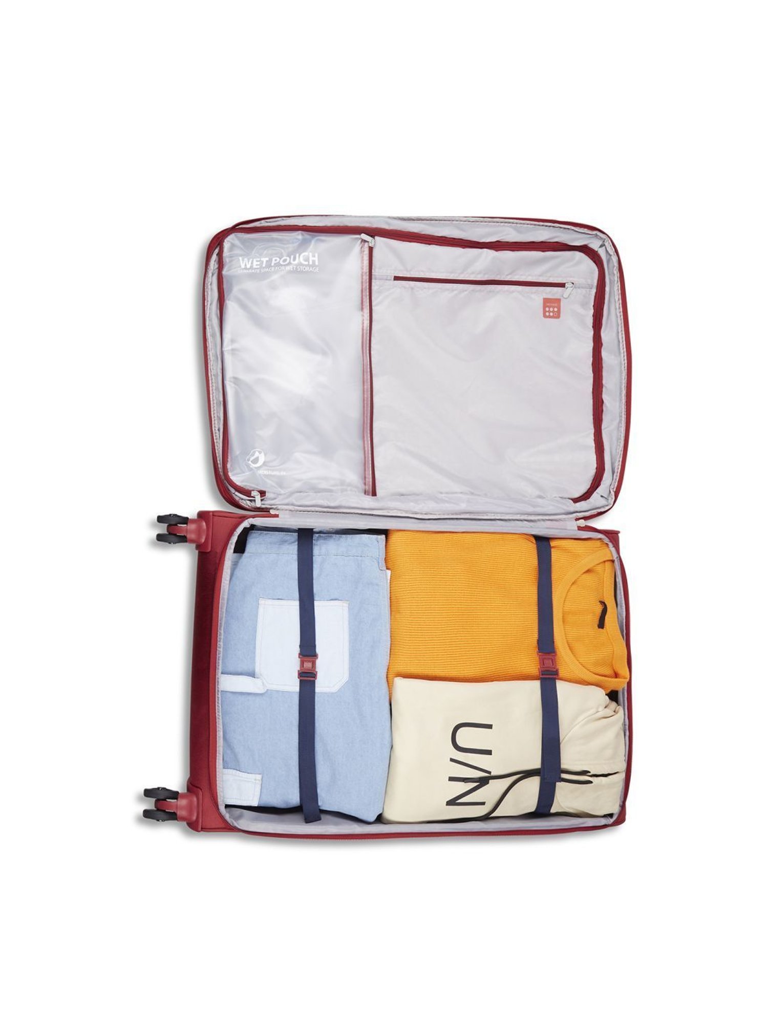 Skybags Airway Pro Red Printed Soft Large Trolley Bag - 34 cm