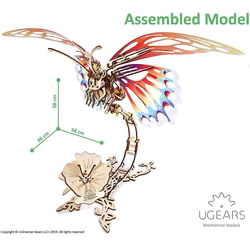 UGears Models UGears Mechanical Models 3D Wooden Puzzle | Butterfly