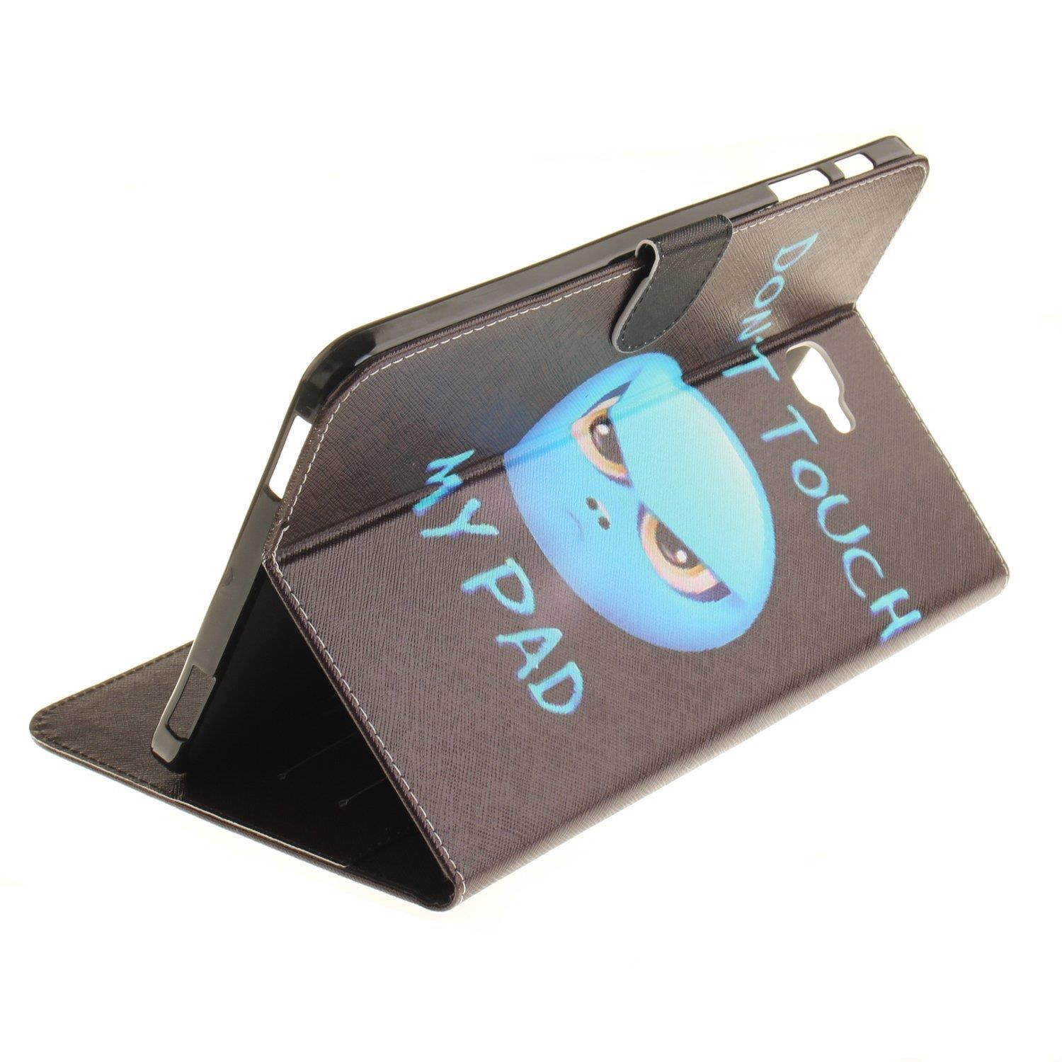 Galaxy Tab A 10.1 T580 Case,UUcovers Cute Cartoon PU Leather Protective Magnetic Closure Flip Stand Wallet Case for Samsung Galaxy Tab A 10.1 T580-Angry