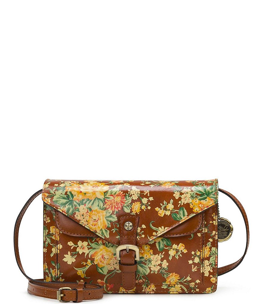 Patricia Nash Vintage Botanical Collection Cassano Organizer Floral Crossbody Bag