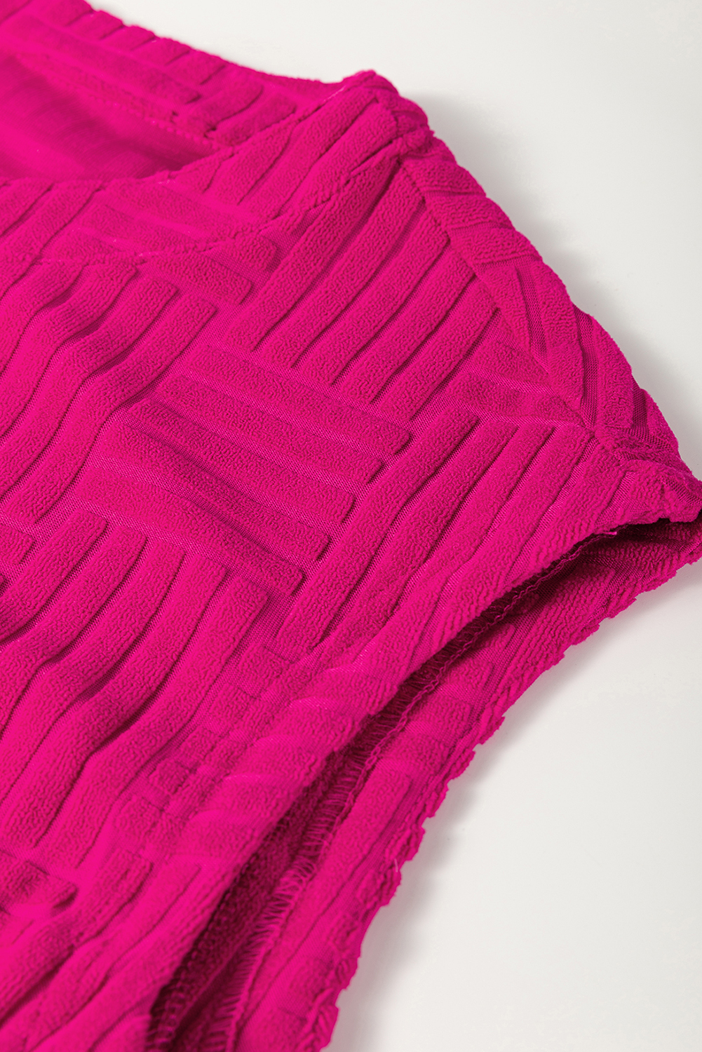 Gray Textured Wide Leg Overall with Pockets