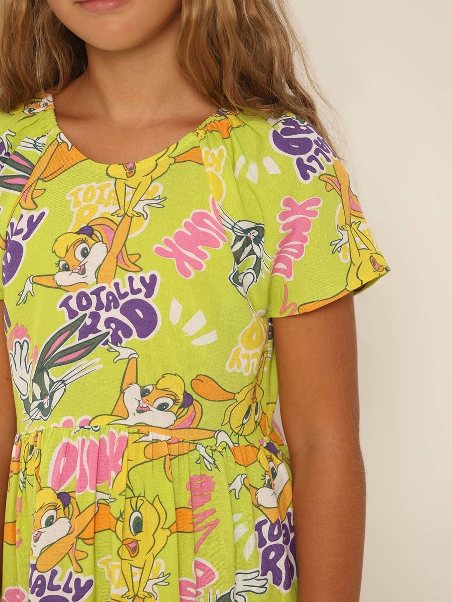 VERO MODA GIRL Green Printed Dress