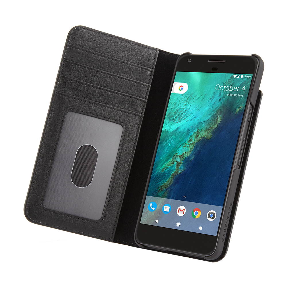 Case-Mate Wallet Folio Series Leather Case Cover for Google Pixel 2 XL - Black