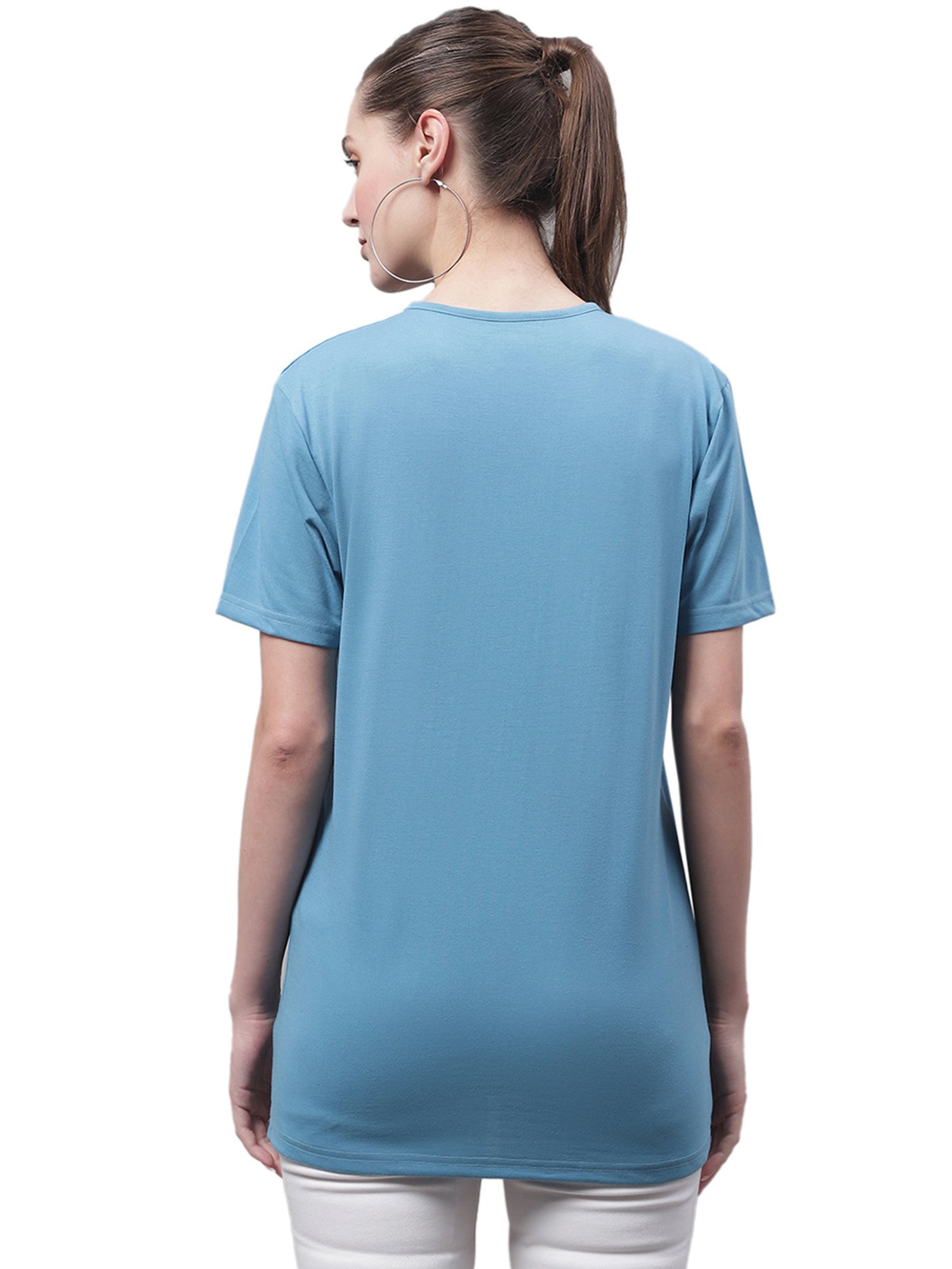 Vimal Jonney Sky Blue & Yellow Cotton Graphic Print T-Shirt (Pack Of 2)