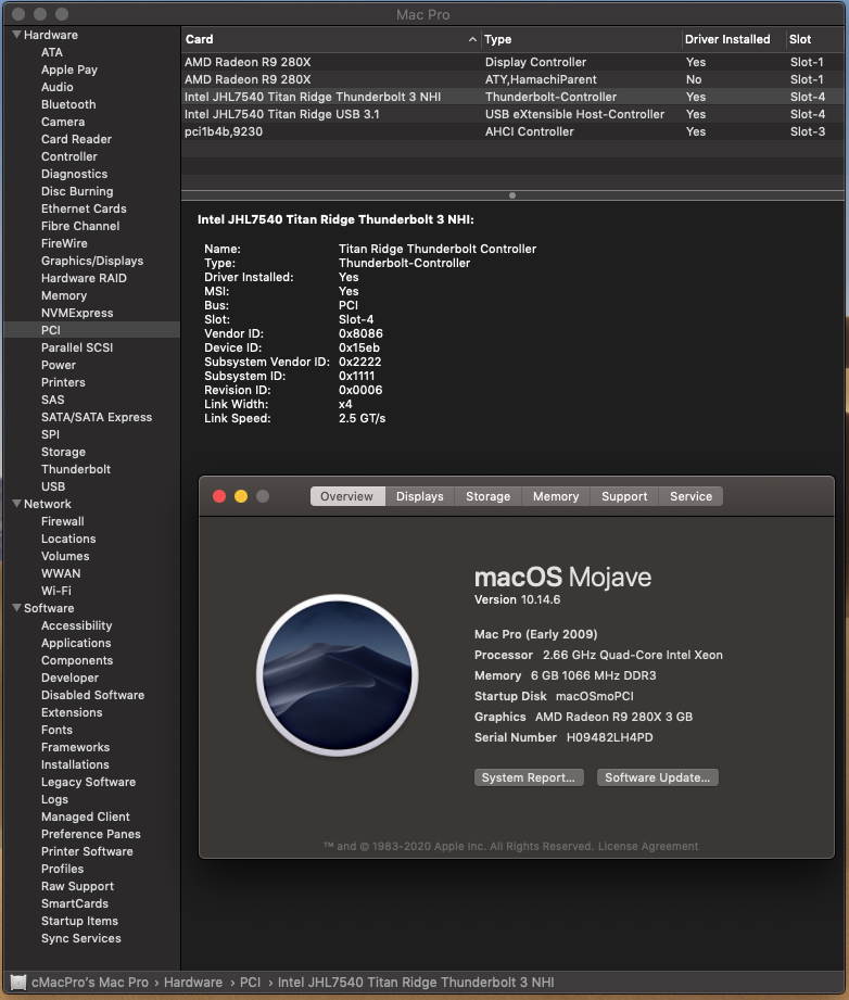 Gigabyte GC-Titan Ridge 2.0 Thunderbolt 3 USB-C 3.2 flashed Mac Pro BootScreen