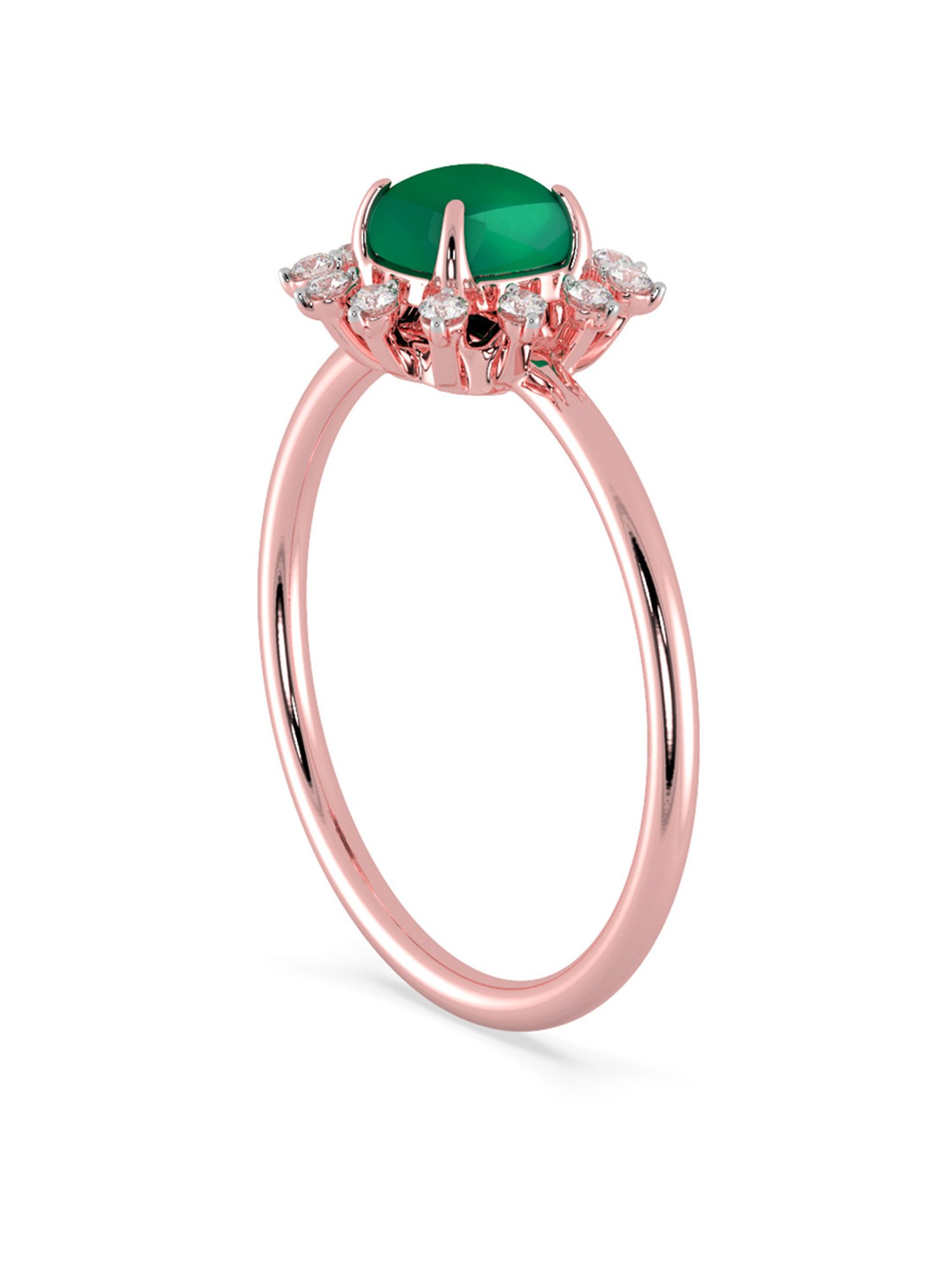 Malabar Gold and Diamonds 18k Rose Gold Diamond Ring