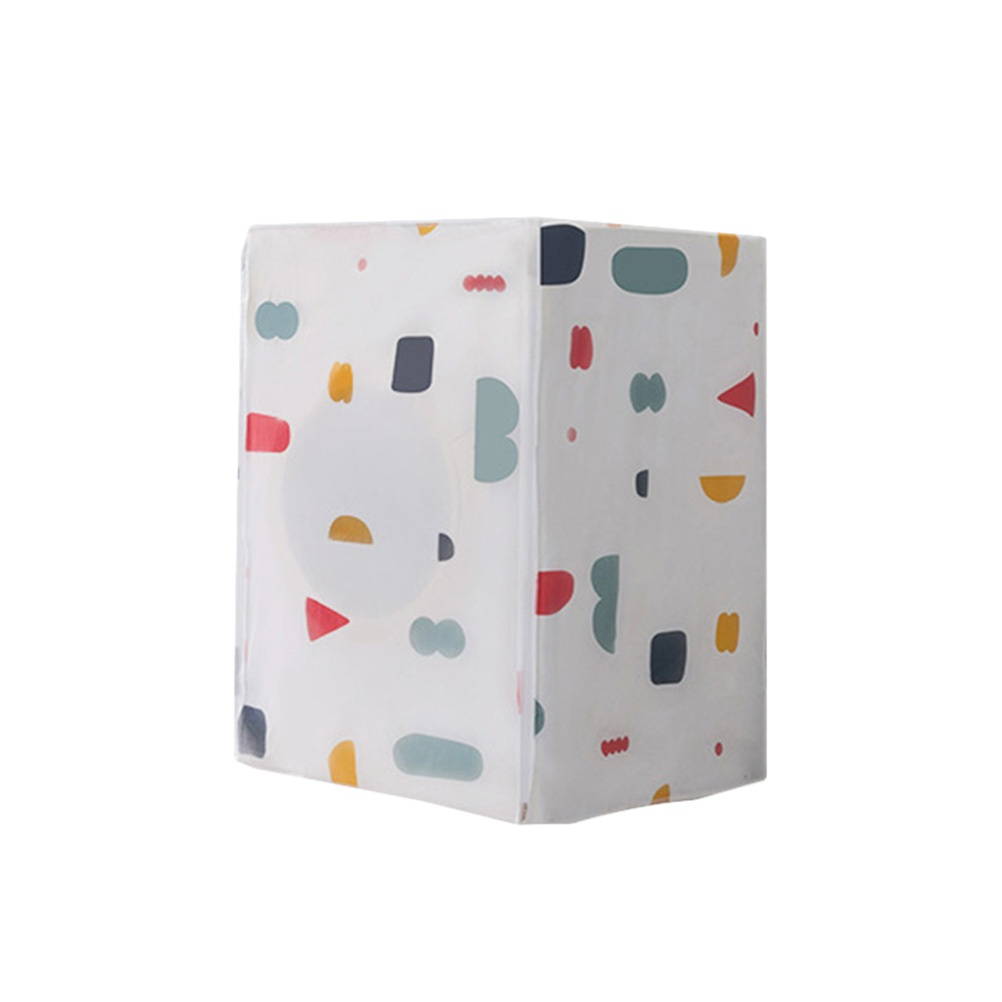 1PC Dryer Cover Waterproof Anti-splash and Anti Sunlight Irradiation Sunscreen Transparent Printing Cover for Automatic Washer Roller Pattern