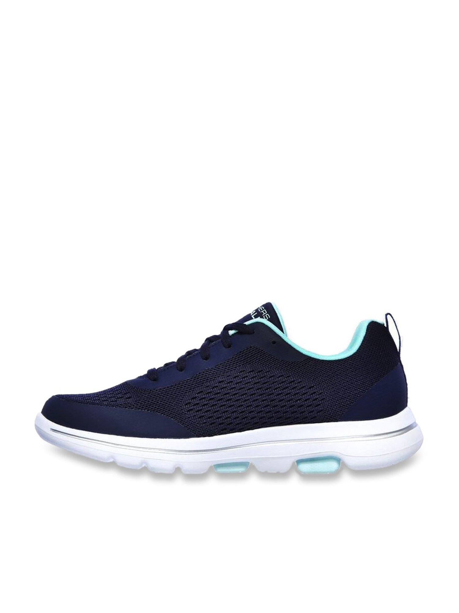 Skechers Women's GO WALK 5 - EXQUISITE Navy Aqua Walking Shoes