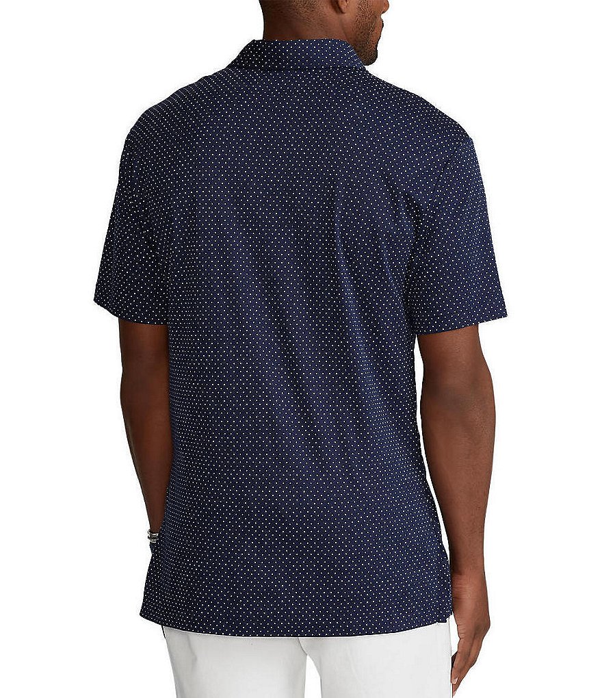 Polo Ralph Lauren Big & Tall French Navy Polka-Dot Soft Cotton Short-Sleeve Polo Shirt
