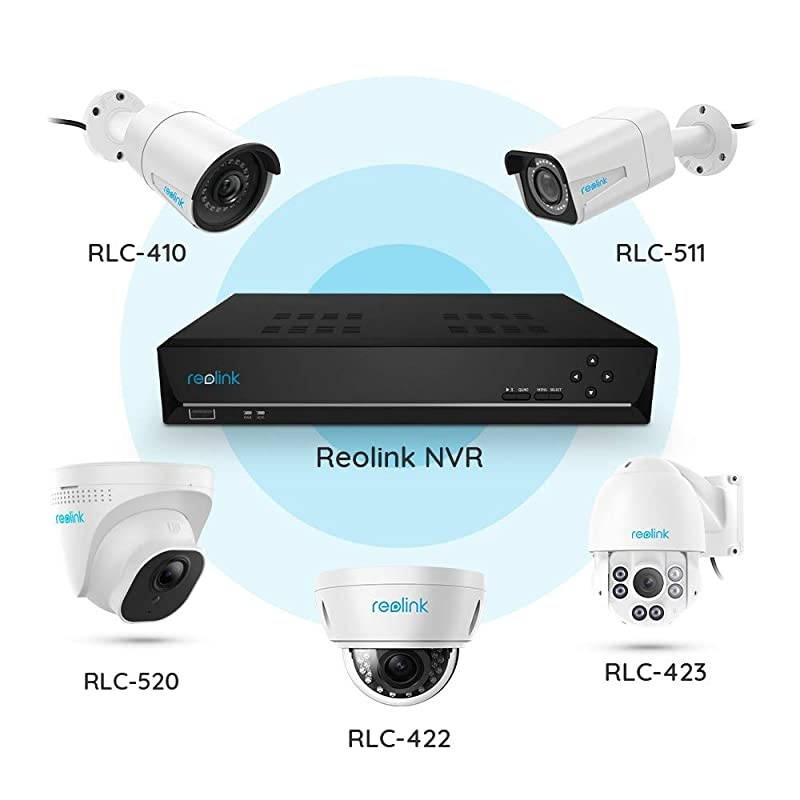 PoE NVR 16CH IP Home Security Camera System Video Recorder with 3TB Hard Drive Support 5MP4MP1080p720p HD 247 Surveillance Recording RLN16410