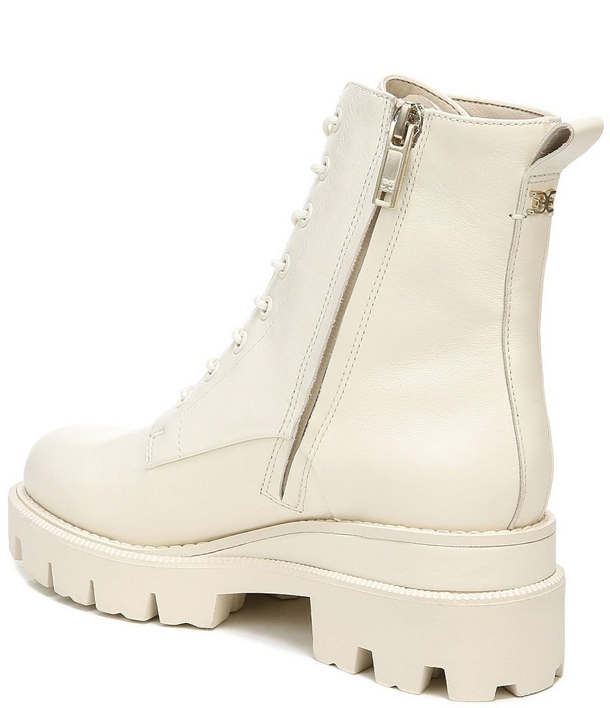 Sam Edelman Garret Lug Sole Waterproof Leather Combat Booties