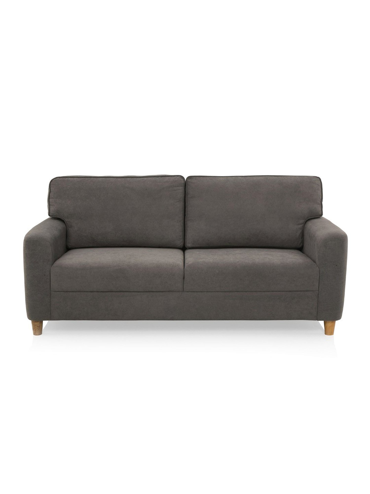 Durian Berry Black Premium Leatherette 2 Seater Sofa