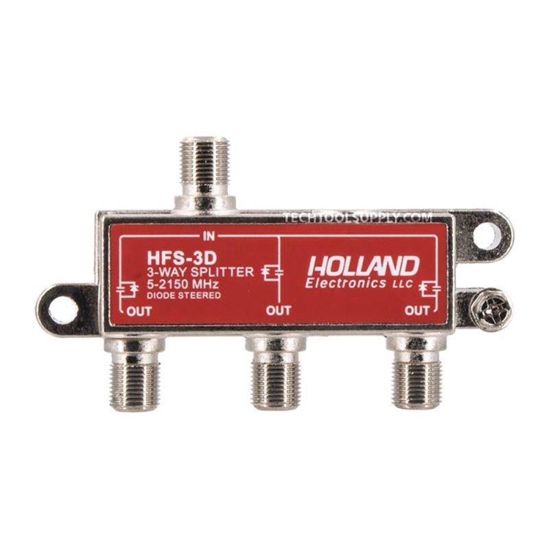 Holland HFS-3D 3-Way Coax Splitter Dish Network Approved Hopper & Joey - New