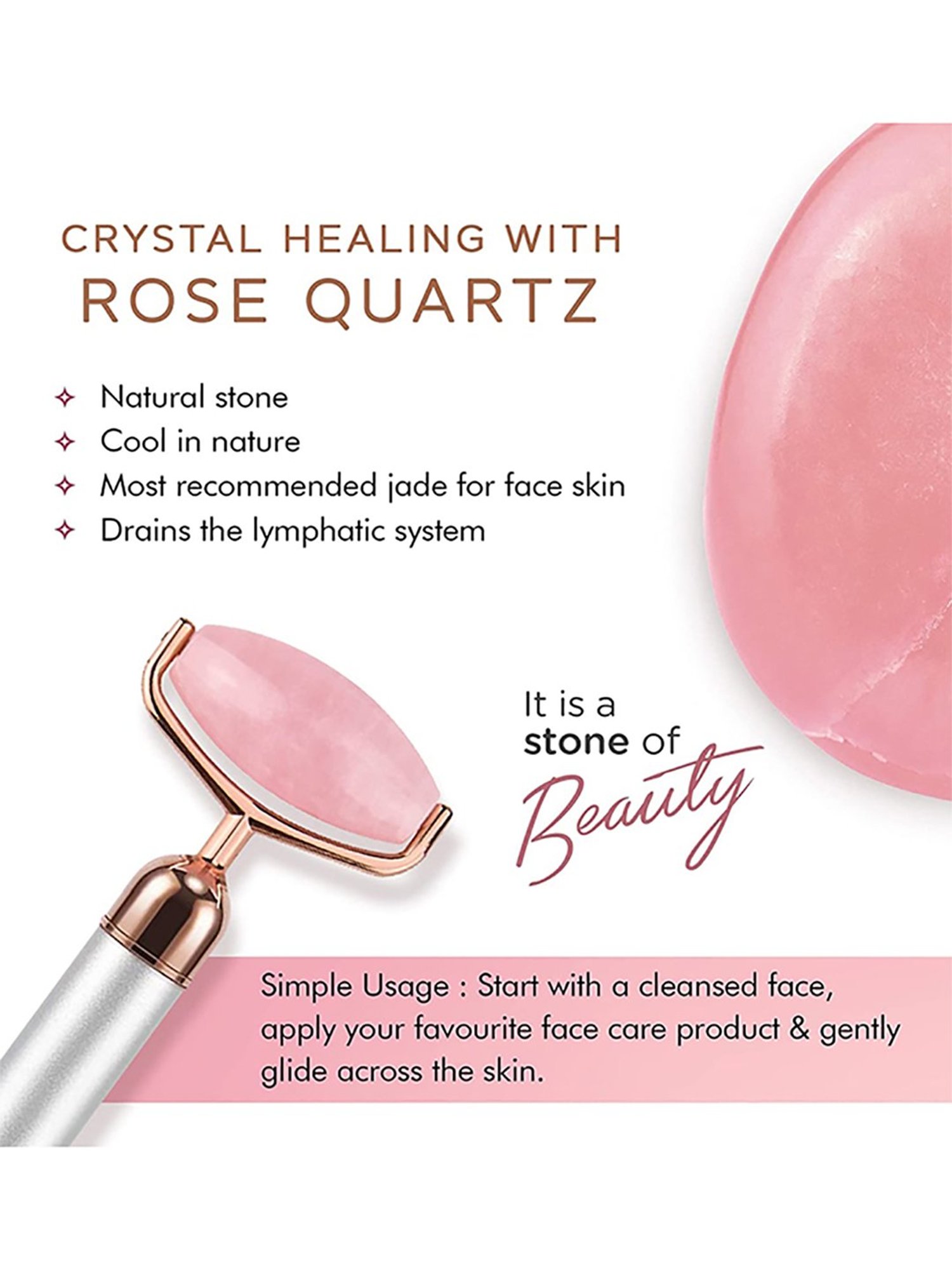 HealthSense Enhance FR405 Electric Facial Roller Massager (Pink and Silver)