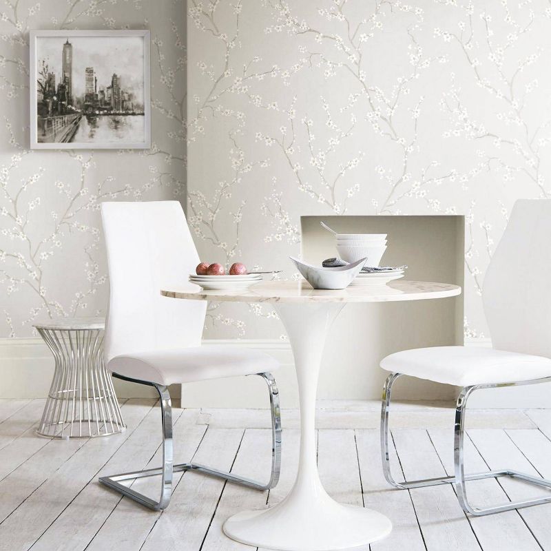 RoomMates Cherry Blossom Peel and Stick Wallpaper Neutral