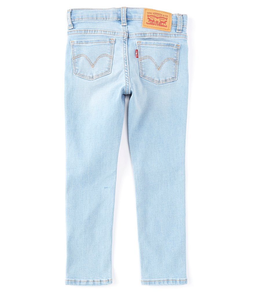 Hippie Girl Little Girls 4-6X REPREVE Destructed Denim Skinny Jeans