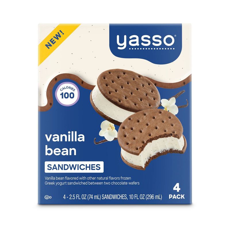 Yasso Vanilla Bean Frozen Greek Yogurt Sandwich - 10oz/4ct