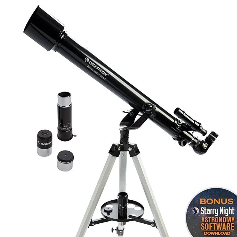 PowerSeeker 60AZ Telescope Manual AltAzimuth Telescope for Beginners Compact and Portable BONUS Astronomy Software Package 60mm Aperture