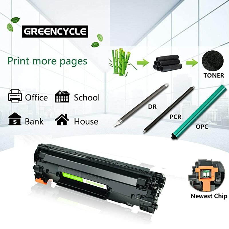 4 Pack Compatible Toner Cartridge Replacement for Canon 126 CRG126 CRG126 3483B001 Black for use in ImageClass LBP6200d and LBP6230dw Wireless Laser Printers