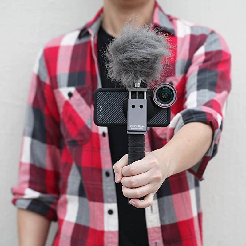 Mount Mini Smartphone Rig & Aluminum Alloy Grip Handle, Cell Phone Tripod Adapter, Standard Cold Shoe Mount, Tripod Mount, Fit Arca Swiss Compatible with iPhone 11 12 Pro Max