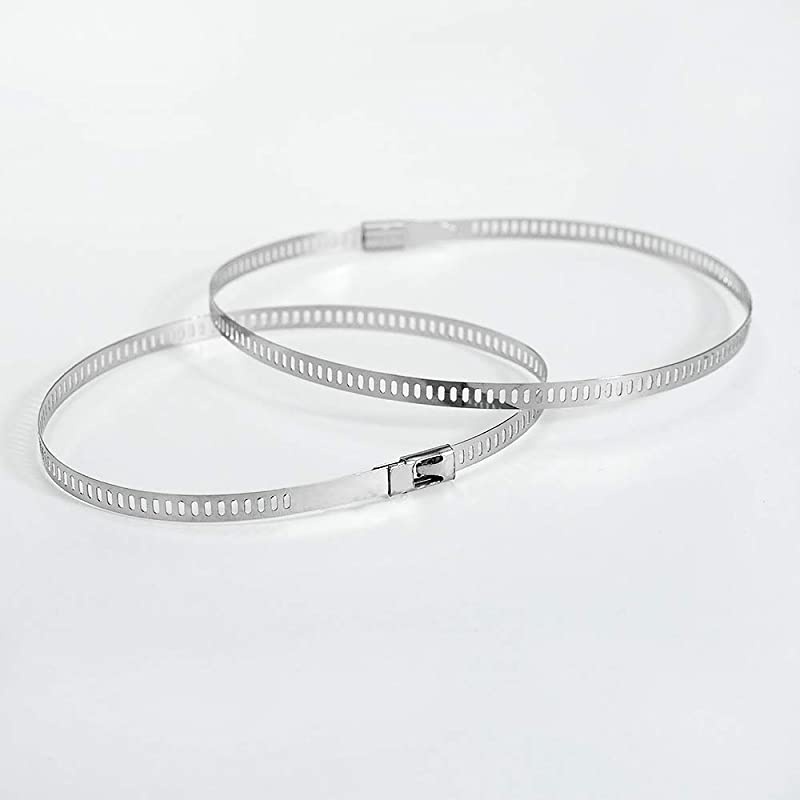 Heavy Duty 304 Stainless Steel Cable Ties Wrap Coated Self Locking Metal Zip Ties (Stainless Steel, 3.94 inch)