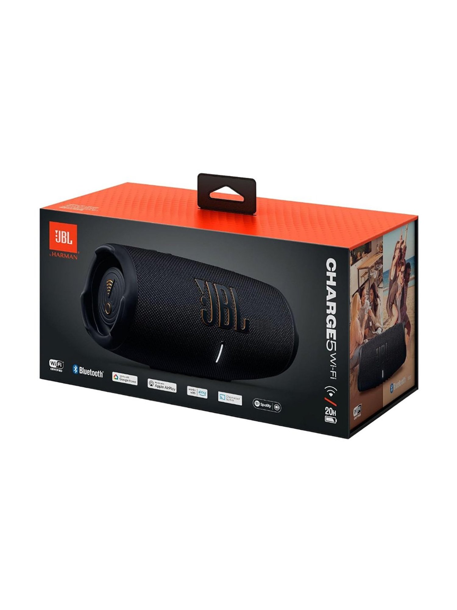 JBL Charge 5 Wi-Fi, Wireless Portable BT Speaker with 20Hrs Playtime IP67 Water & Dustproof (Black)